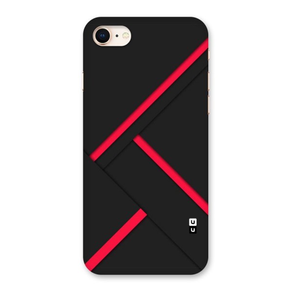 Red Disort Stripes Back Case for iPhone 8