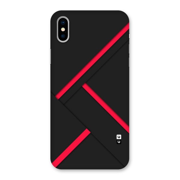 Red Disort Stripes Back Case for iPhone X