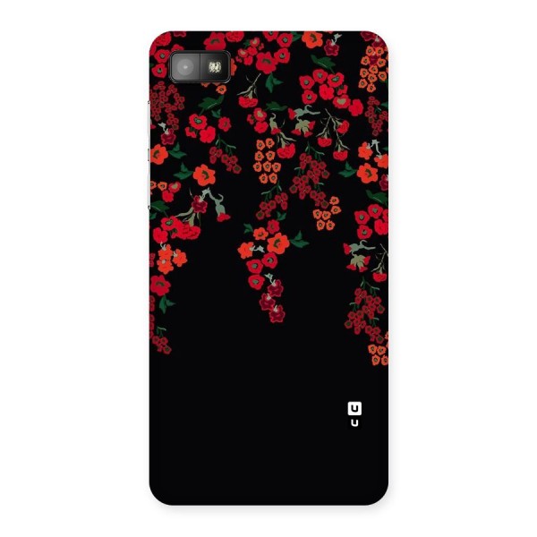 Red Floral Pattern Back Case for Blackberry Z10