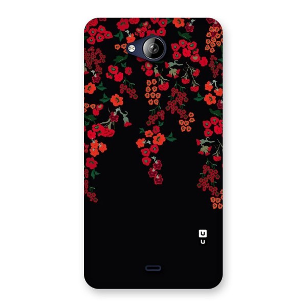 Red Floral Pattern Back Case for Canvas Play Q355