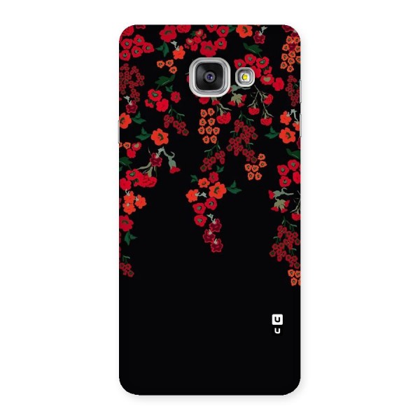 Red Floral Pattern Back Case for Galaxy A7 2016