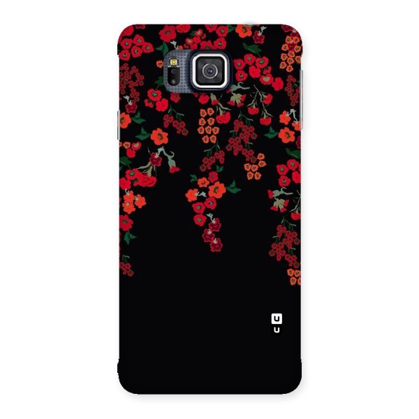 Red Floral Pattern Back Case for Galaxy Alpha