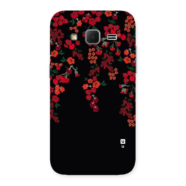 Red Floral Pattern Back Case for Galaxy Core Prime