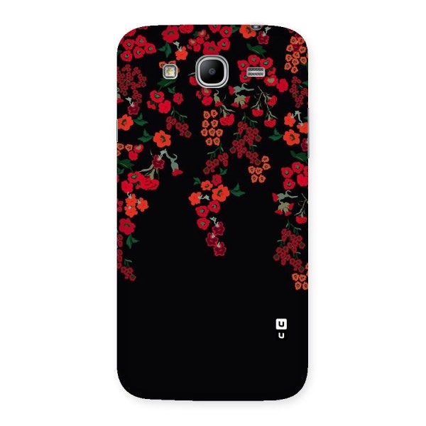 Red Floral Pattern Back Case for Galaxy Mega 5.8
