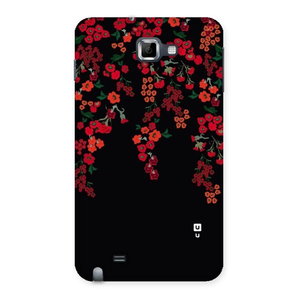 Red Floral Pattern Back Case for Galaxy Note