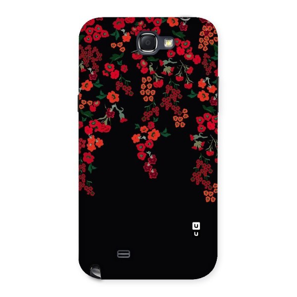 Red Floral Pattern Back Case for Galaxy Note 2