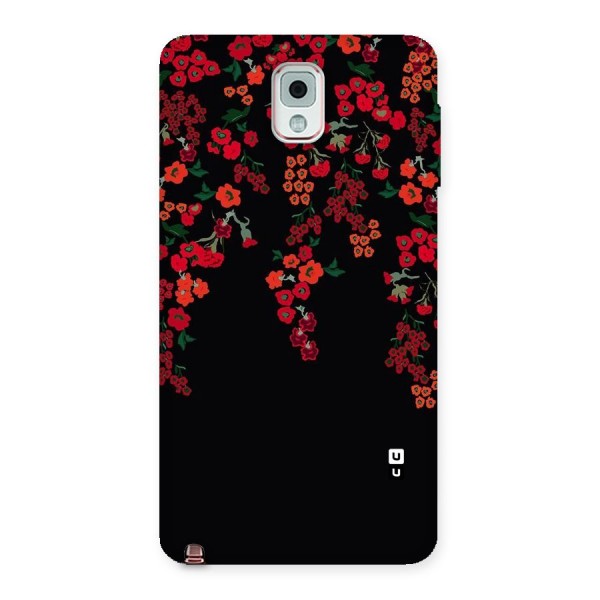 Red Floral Pattern Back Case for Galaxy Note 3