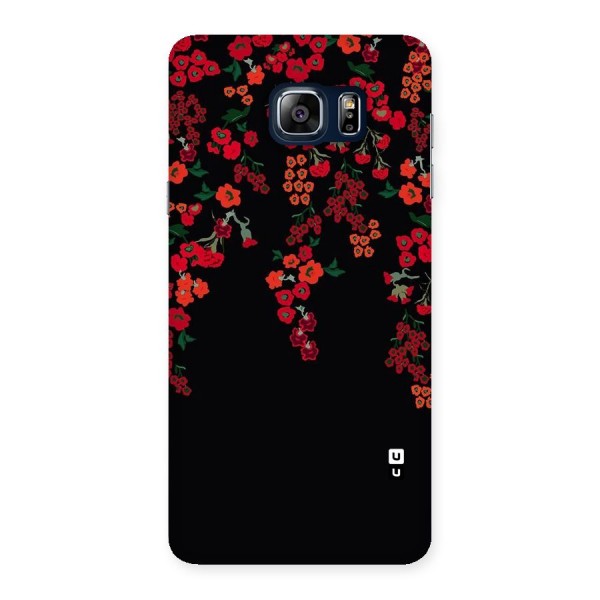 Red Floral Pattern Back Case for Galaxy Note 5