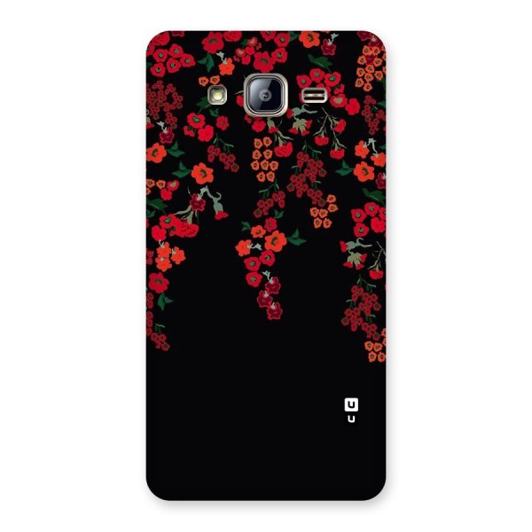 Red Floral Pattern Back Case for Galaxy On5