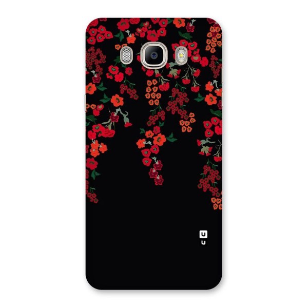 Red Floral Pattern Back Case for Galaxy On8