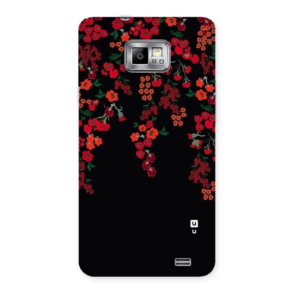 Red Floral Pattern Back Case for Galaxy S2