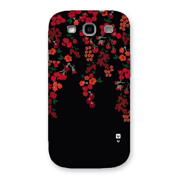 Red Floral Pattern Back Case for Galaxy S3