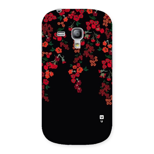 Red Floral Pattern Back Case for Galaxy S3 Mini