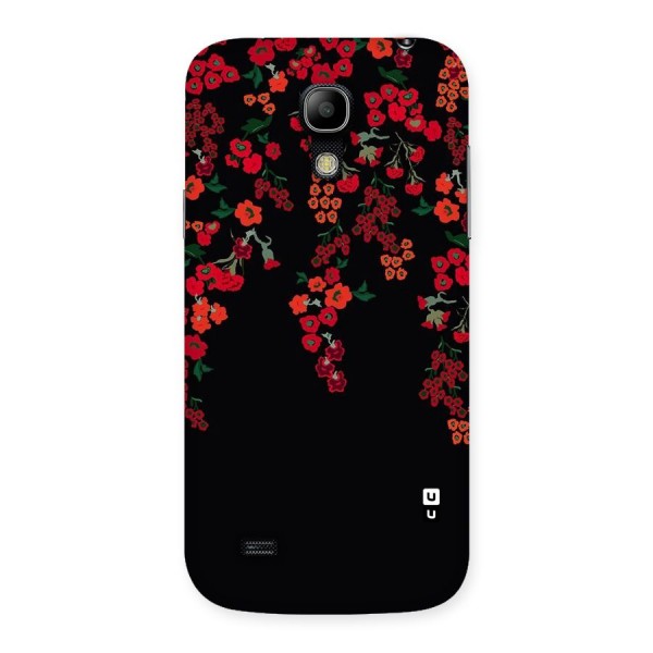 Red Floral Pattern Back Case for Galaxy S4 Mini