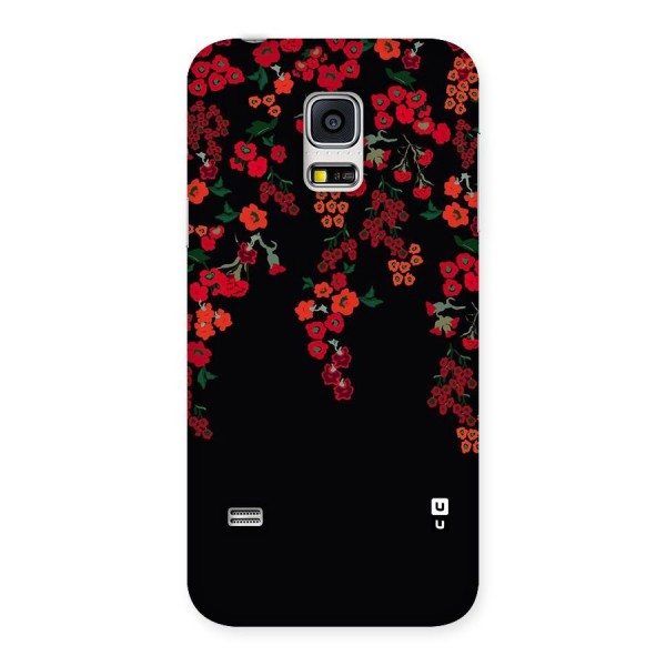 Red Floral Pattern Back Case for Galaxy S5 Mini
