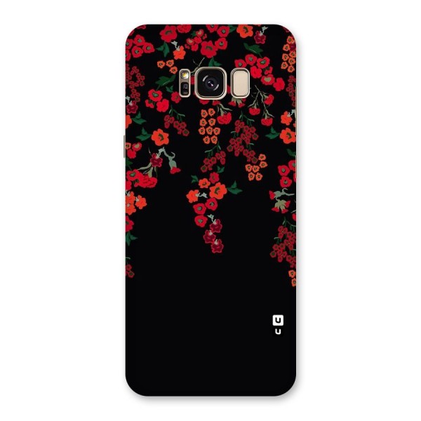 Red Floral Pattern Back Case for Galaxy S8 Plus