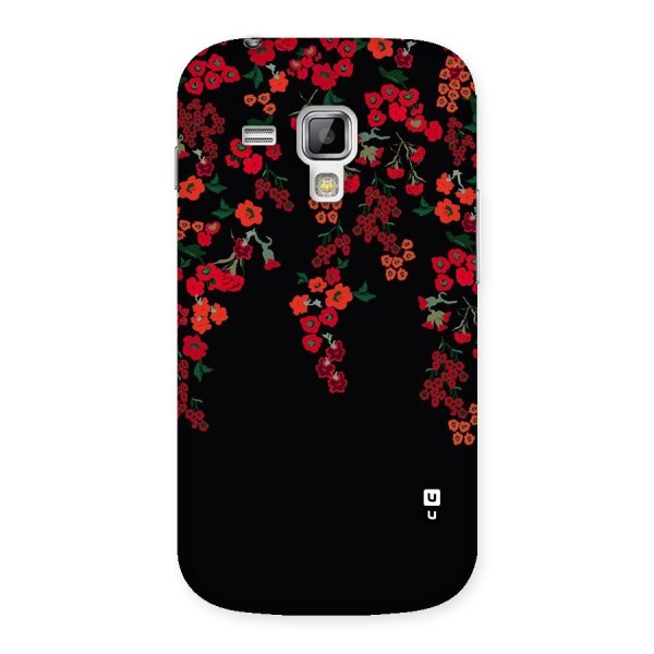 Red Floral Pattern Back Case for Galaxy S Duos