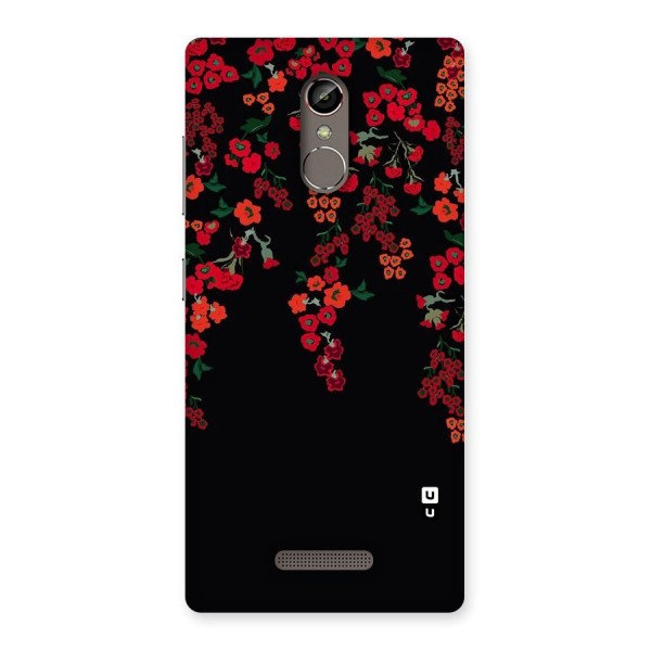 Red Floral Pattern Back Case for Gionee S6s