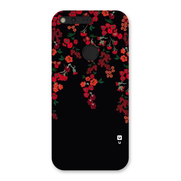 Red Floral Pattern Back Case for Google Pixel XL