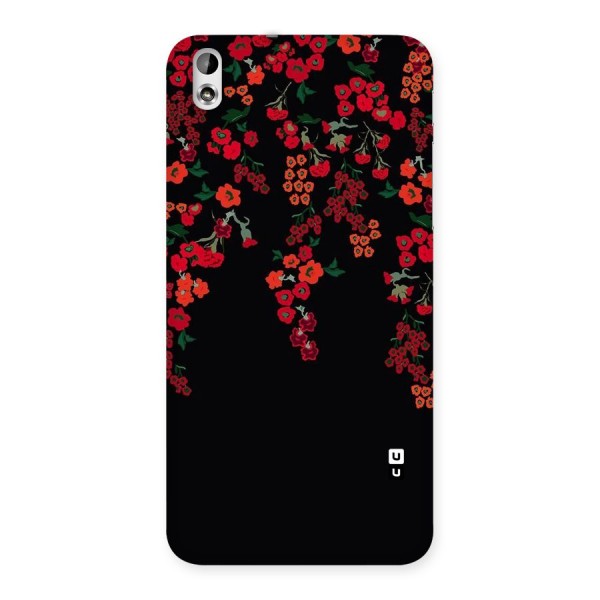 Red Floral Pattern Back Case for HTC Desire 816