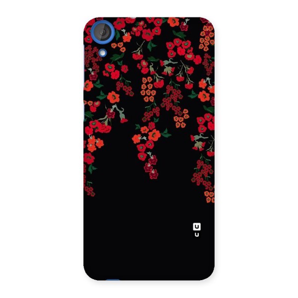 Red Floral Pattern Back Case for HTC Desire 820