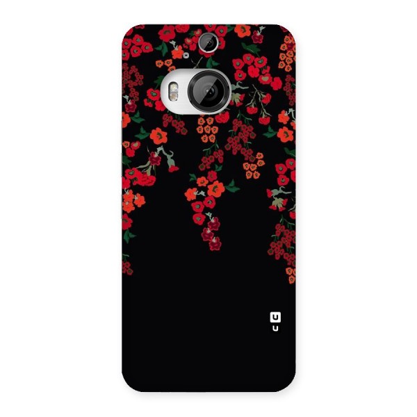 Red Floral Pattern Back Case for HTC One M9 Plus