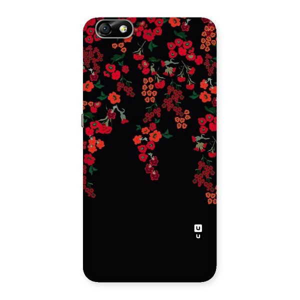 Red Floral Pattern Back Case for Honor 4X