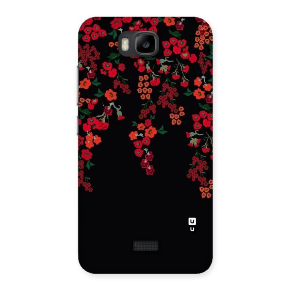 Red Floral Pattern Back Case for Honor Bee