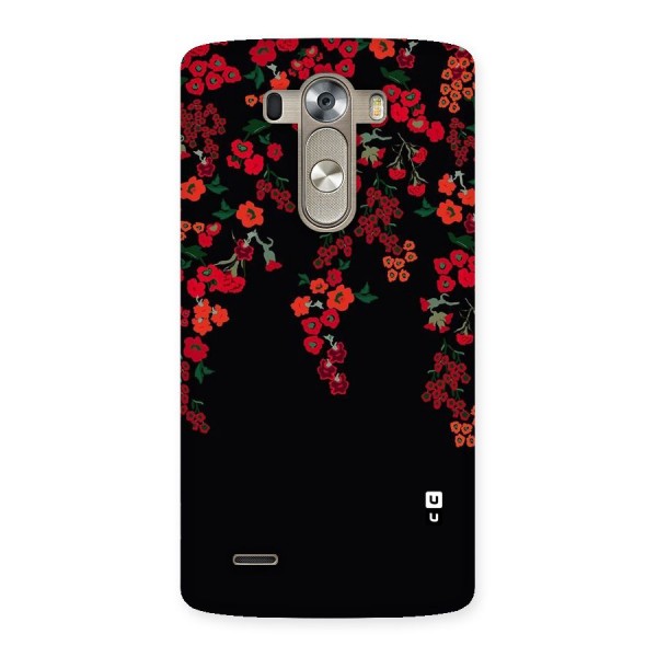 Red Floral Pattern Back Case for LG G3