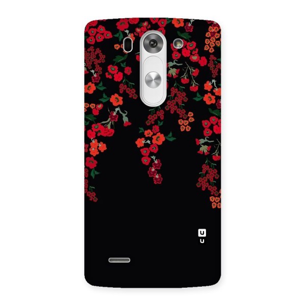 Red Floral Pattern Back Case for LG G3 Mini
