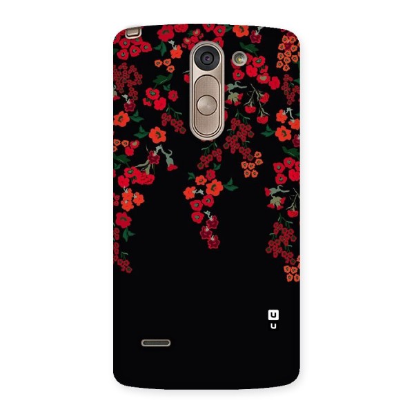 Red Floral Pattern Back Case for LG G3 Stylus