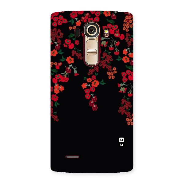 Red Floral Pattern Back Case for LG G4