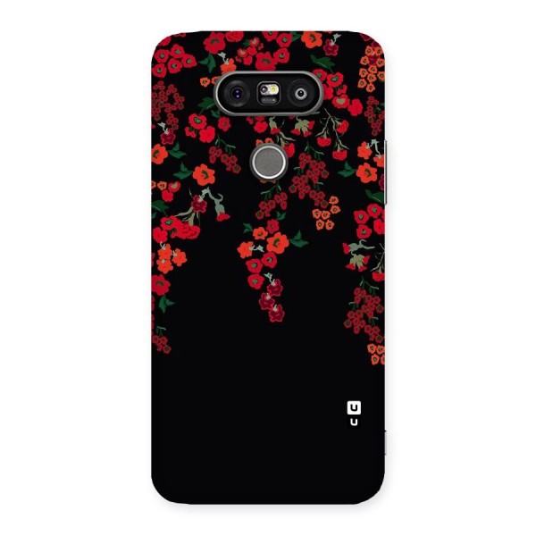 Red Floral Pattern Back Case for LG G5