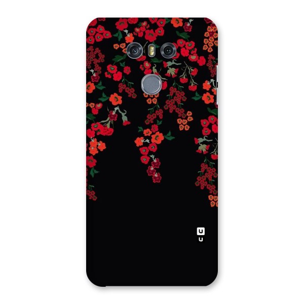 Red Floral Pattern Back Case for LG G6