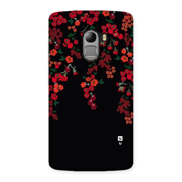 Red Floral Pattern Back Case for Lenovo K4 Note