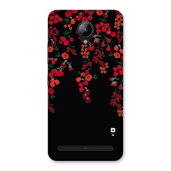 Red Floral Pattern Back Case for Lenovo C2