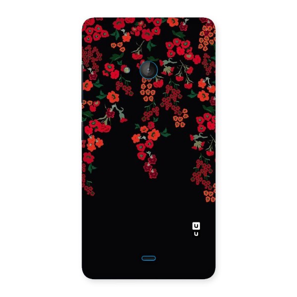 Red Floral Pattern Back Case for Lumia 540