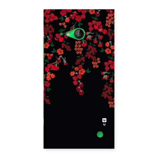Red Floral Pattern Back Case for Lumia 730
