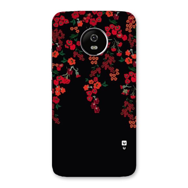 Red Floral Pattern Back Case for Moto G5