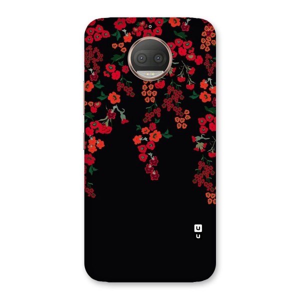 Red Floral Pattern Back Case for Moto G5s Plus