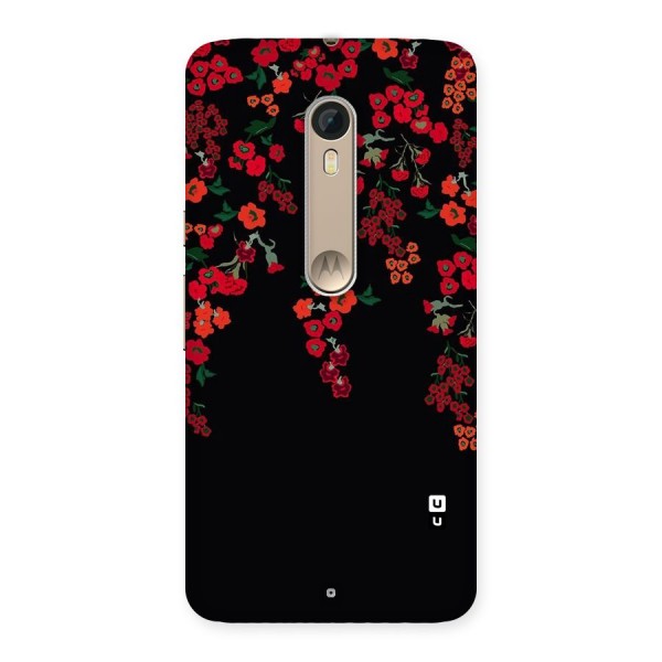 Red Floral Pattern Back Case for Motorola Moto X Style