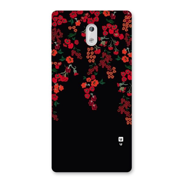 Red Floral Pattern Back Case for Nokia 3