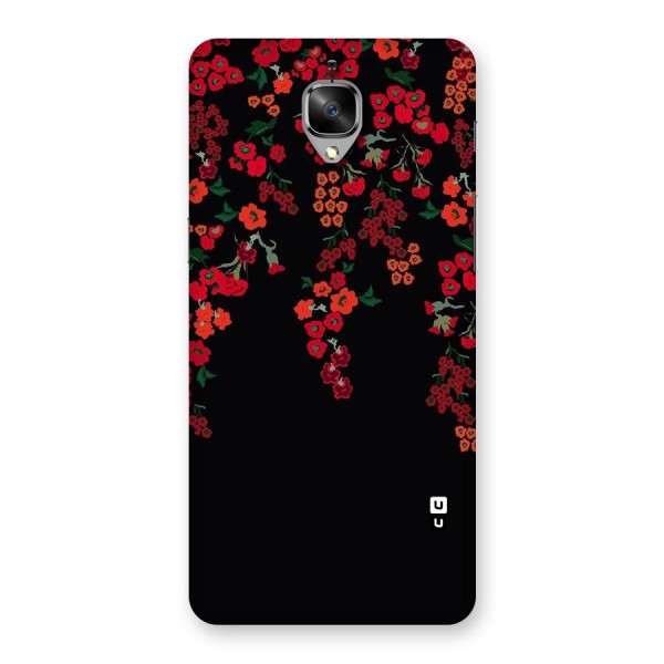 Red Floral Pattern Back Case for OnePlus 3
