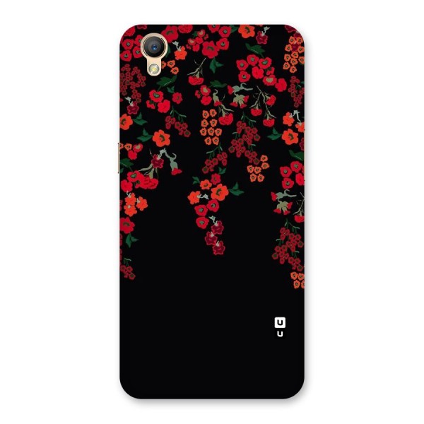 Red Floral Pattern Back Case for Oppo A37