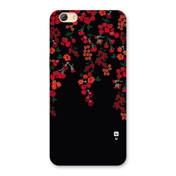 Red Floral Pattern Back Case for Oppo F3 Plus
