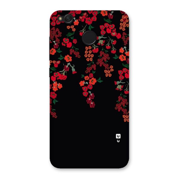 Red Floral Pattern Back Case for Redmi 4