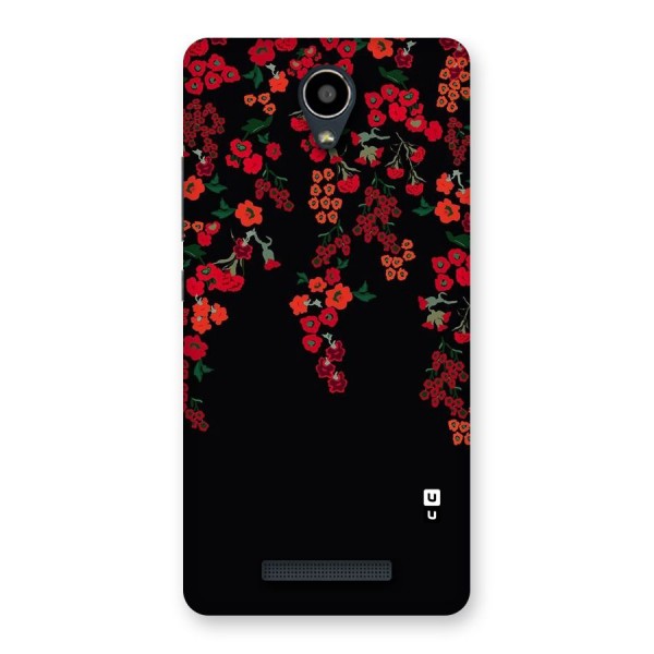 Red Floral Pattern Back Case for Redmi Note 2