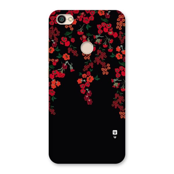 Red Floral Pattern Back Case for Redmi Y1 2017
