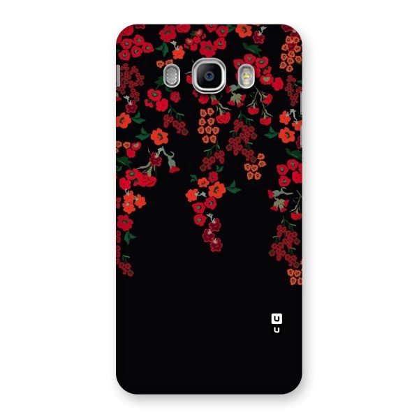 Red Floral Pattern Back Case for Samsung Galaxy J5 2016