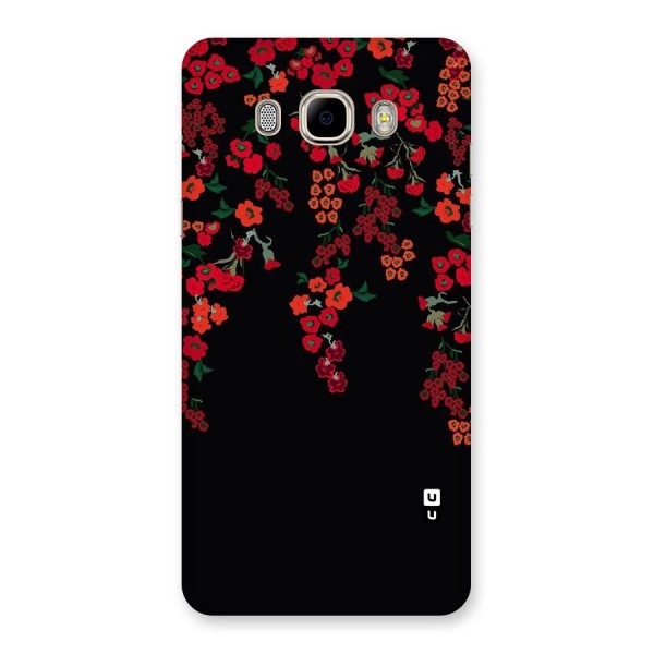 Red Floral Pattern Back Case for Samsung Galaxy J7 2016
